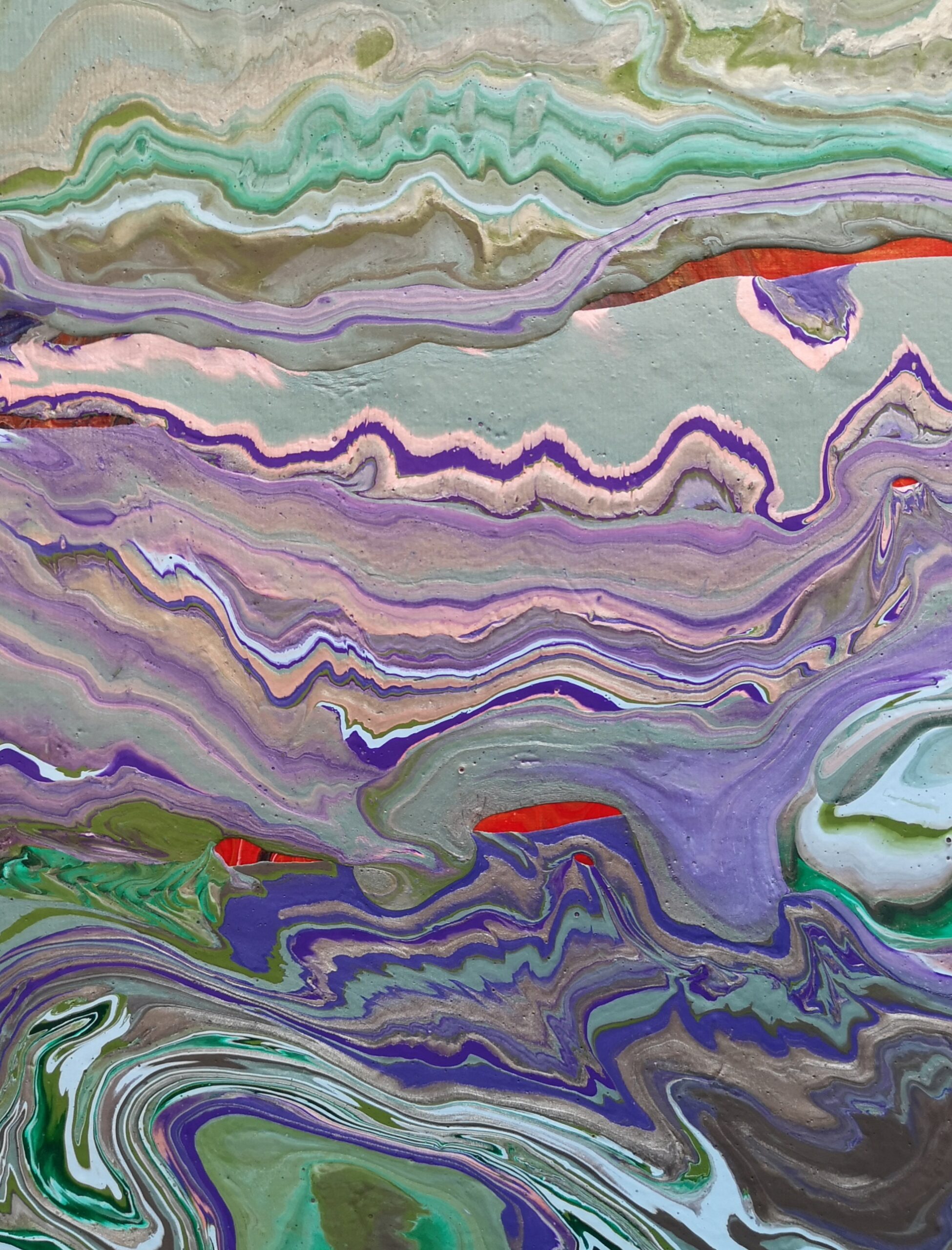 Achát - Fluid art