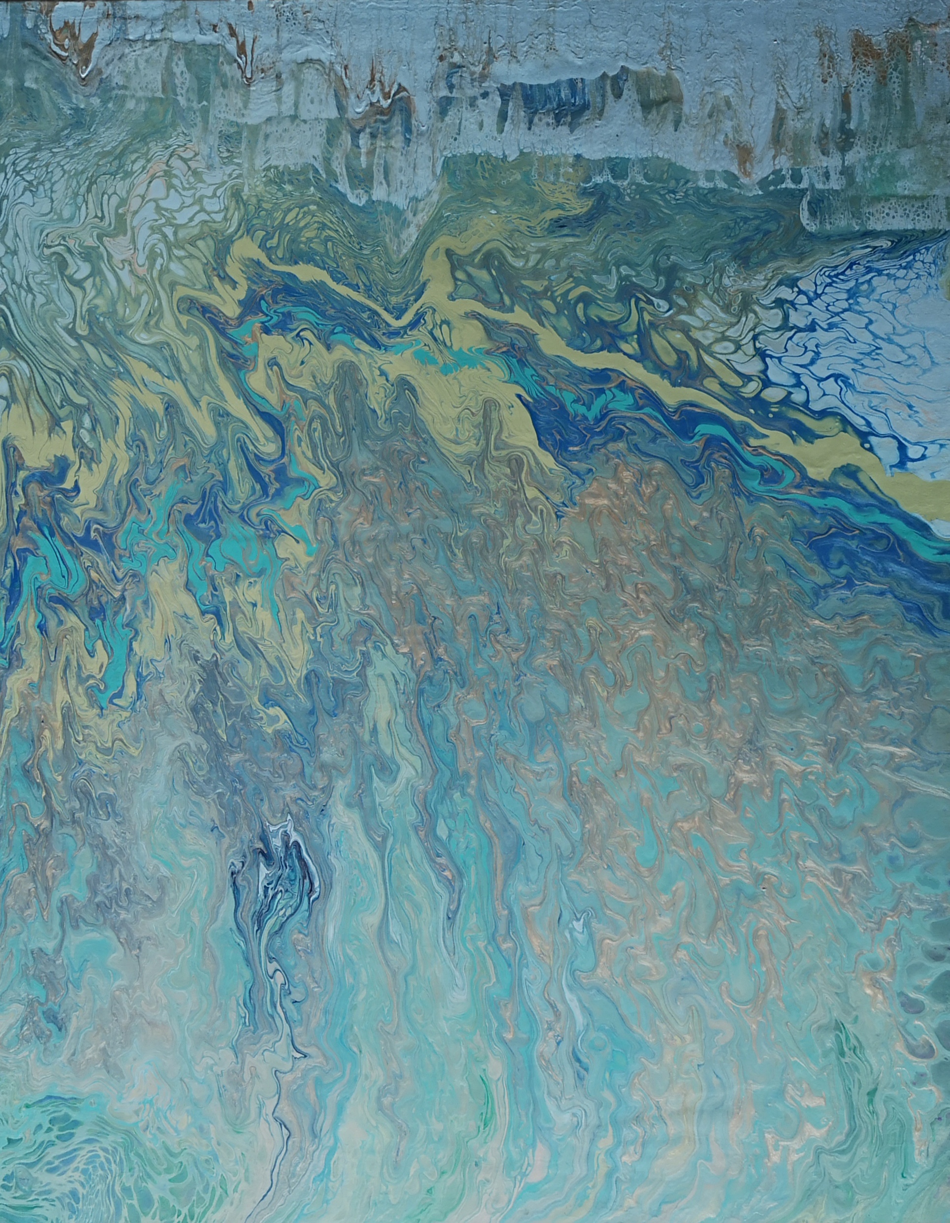 Olvadó Jéghegyek - Fluid art